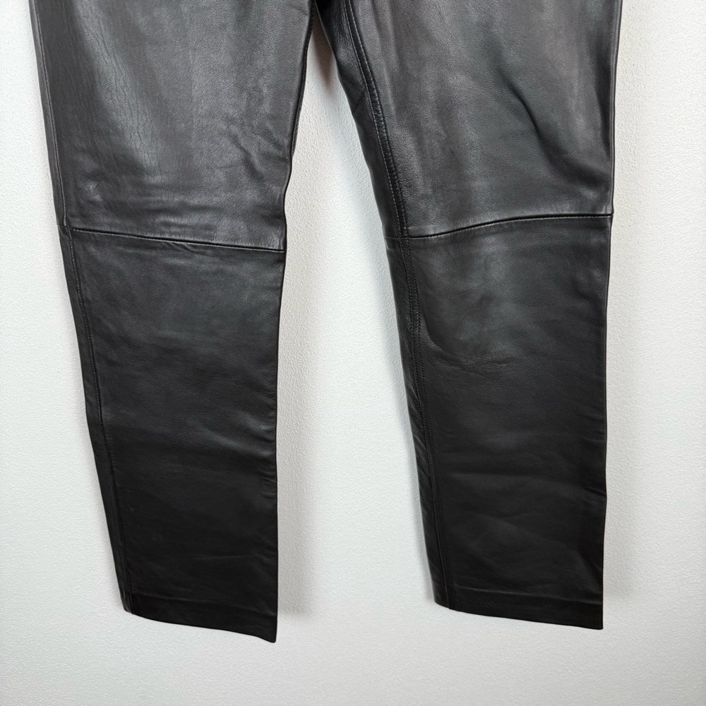 Reformation x Veda Cynthia Lamb Leather Pants Black 2 - Picture 6 of 14